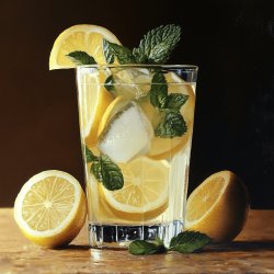 Erfrischender Minze-Zitrone-Drink