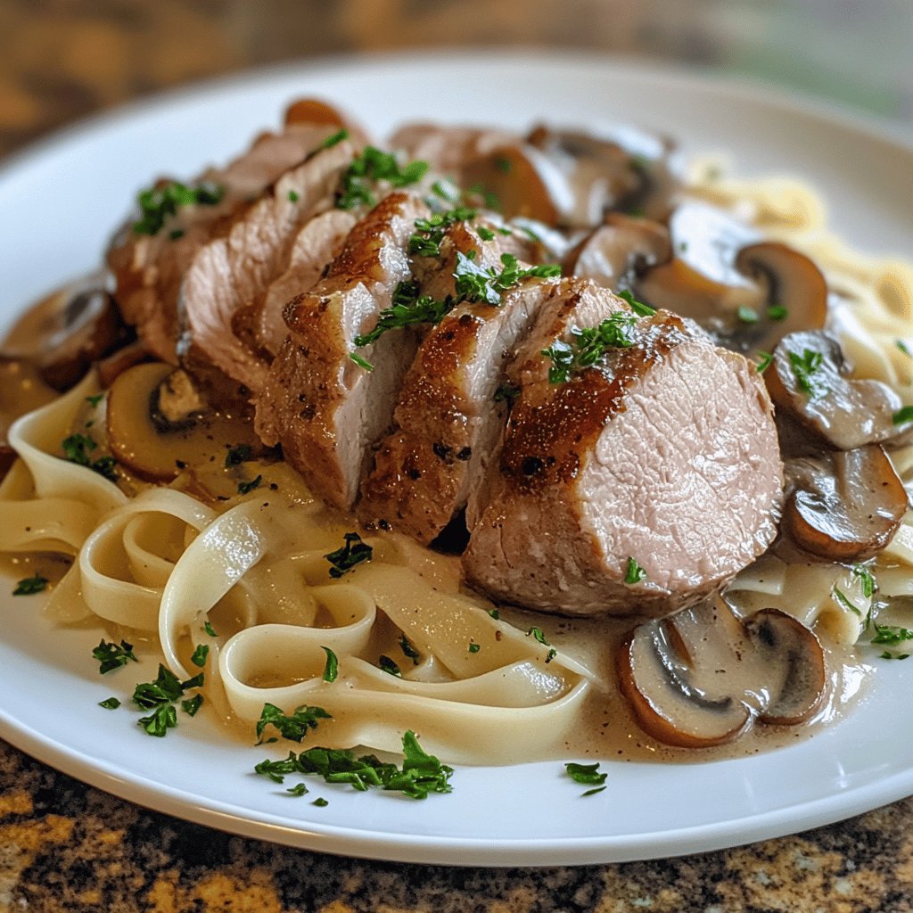 Schweinefilet mit Champignonsauce