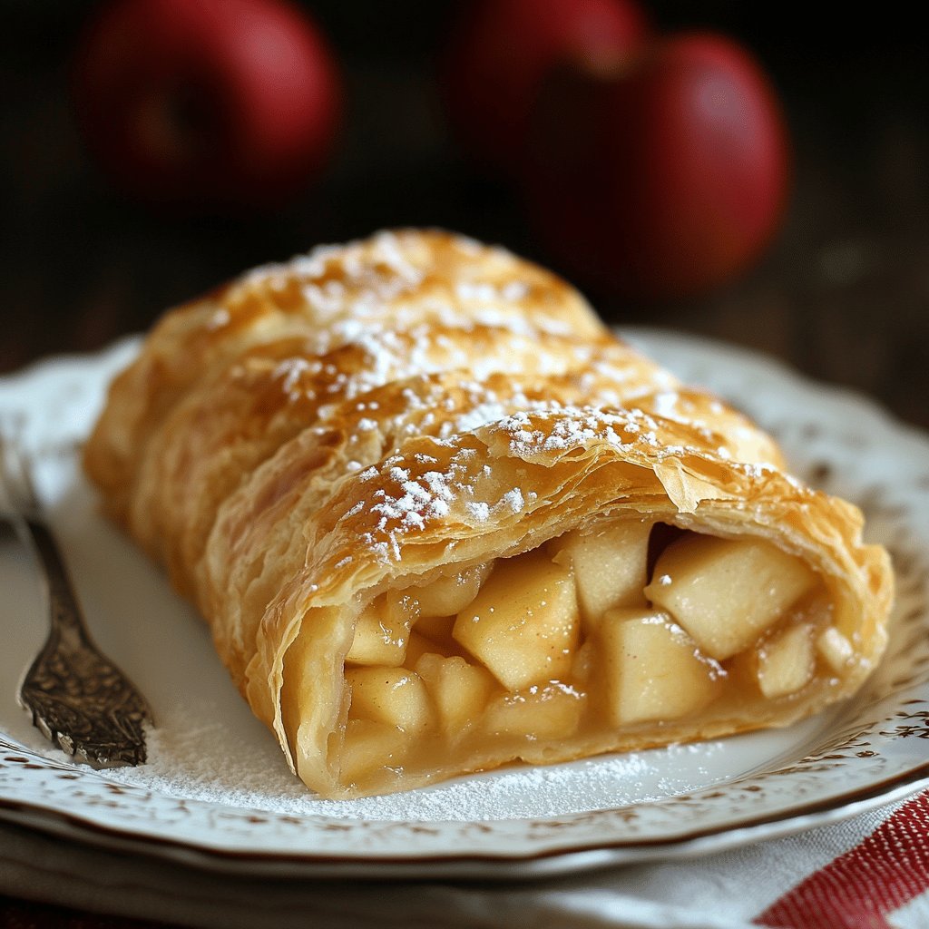 Traditioneller Bayerischer Apfelstrudel