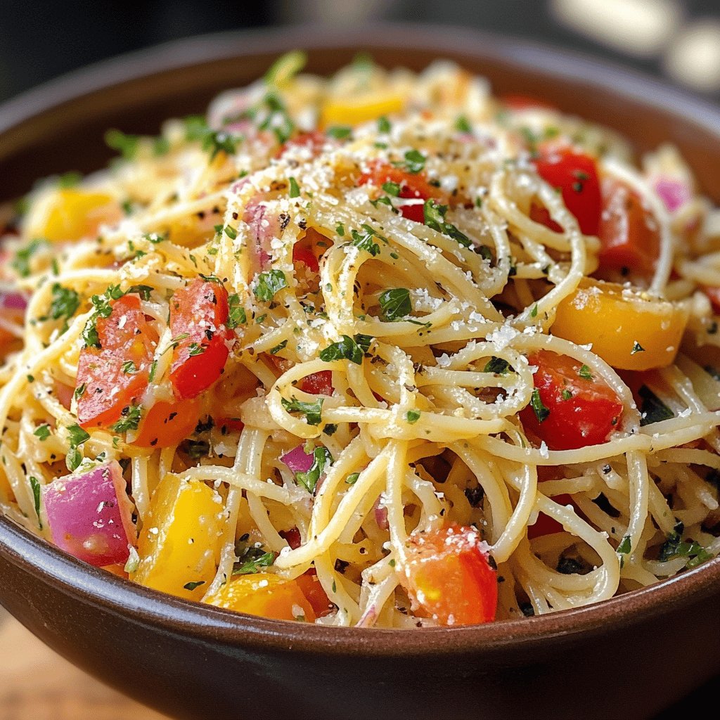 Einfacher Spaghettisalat