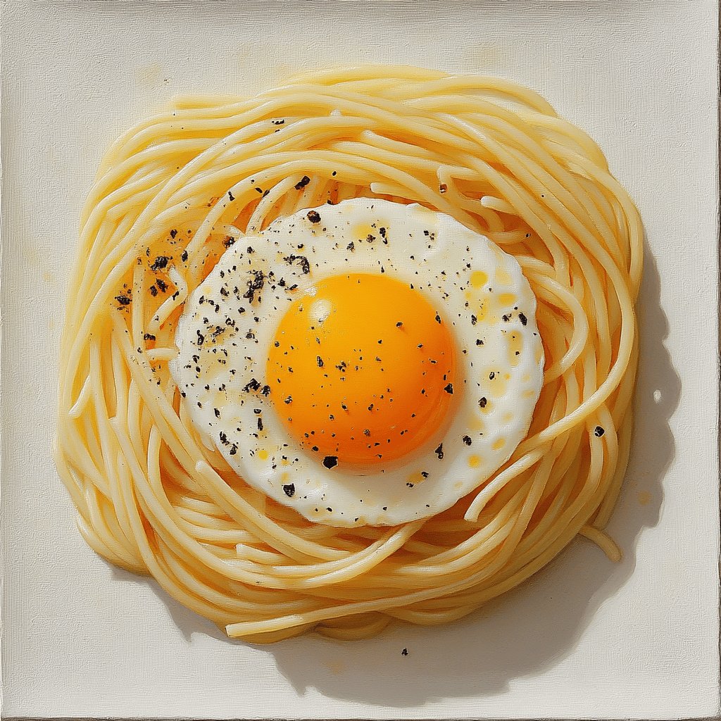 Einfache Spaghetti mit Ei