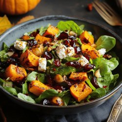 Herbstsalat mit Kürbis und Nüssen
