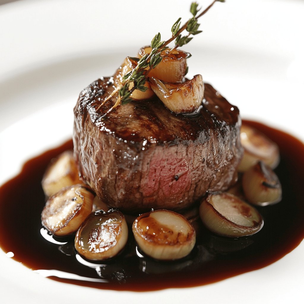 Rinderfilet mit Balsamico-Schalotten