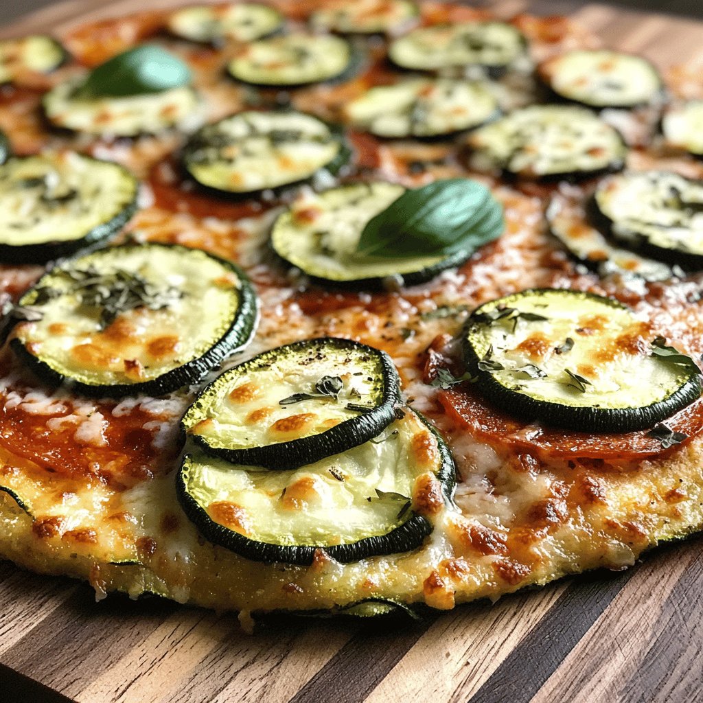 Zucchini-Pizzaboden Low Carb