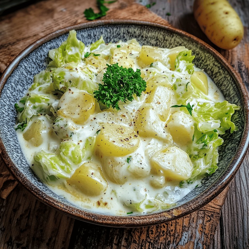 Cremiges Wirsing-Kartoffel-Gemüse