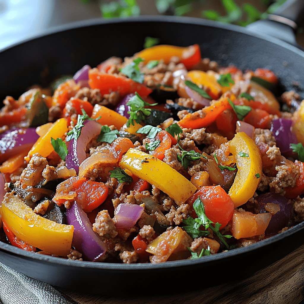 Gemüse-Hackfleisch-Pfanne