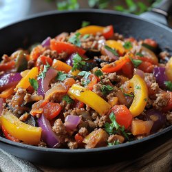 Gemüse-Hackfleisch-Pfanne