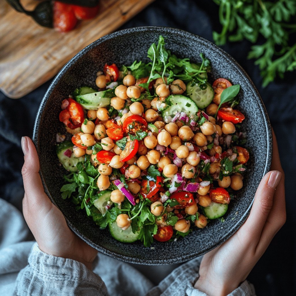 Einfacher Kichererbsensalat