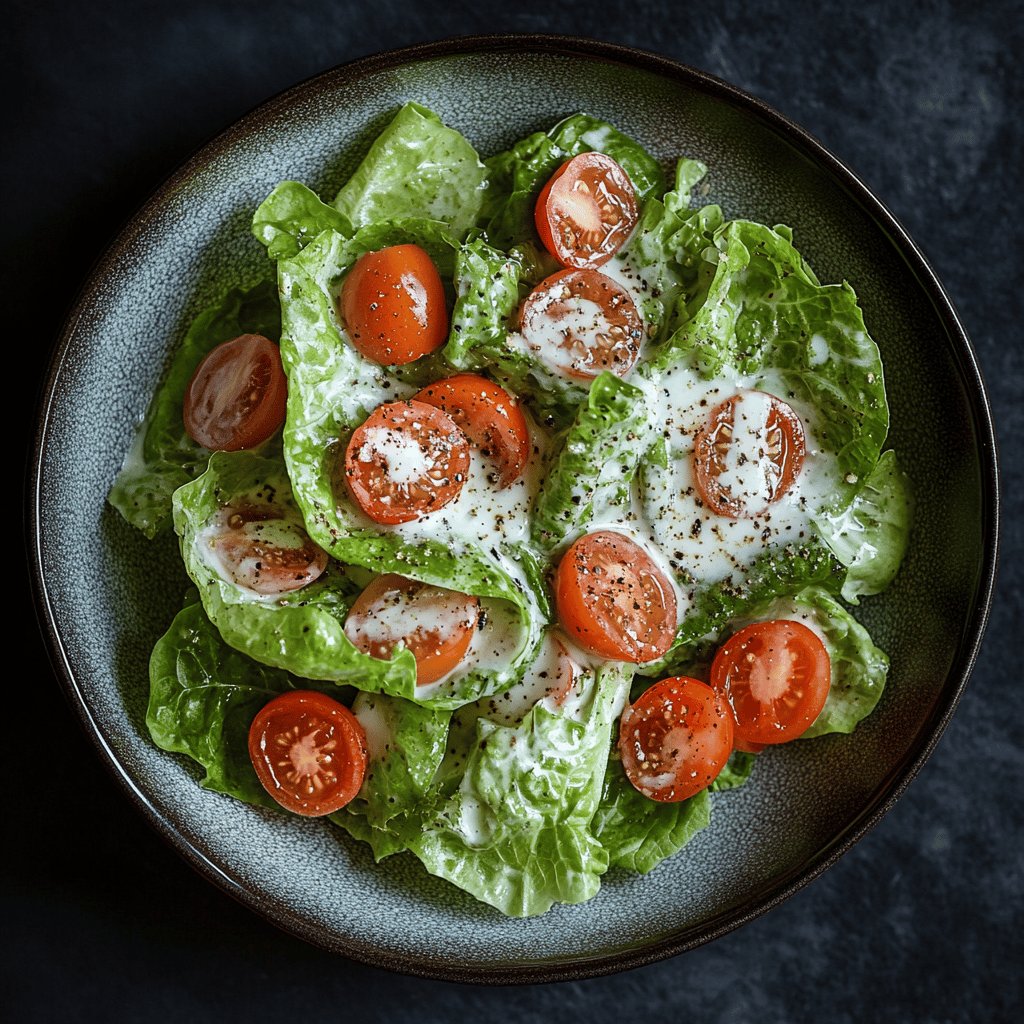 Feldsalat mit Joghurt-Senf-Dressing