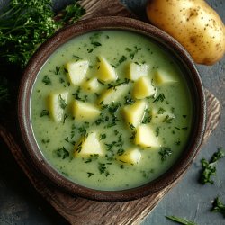 Cremige Kartoffel-Petersiliensuppe