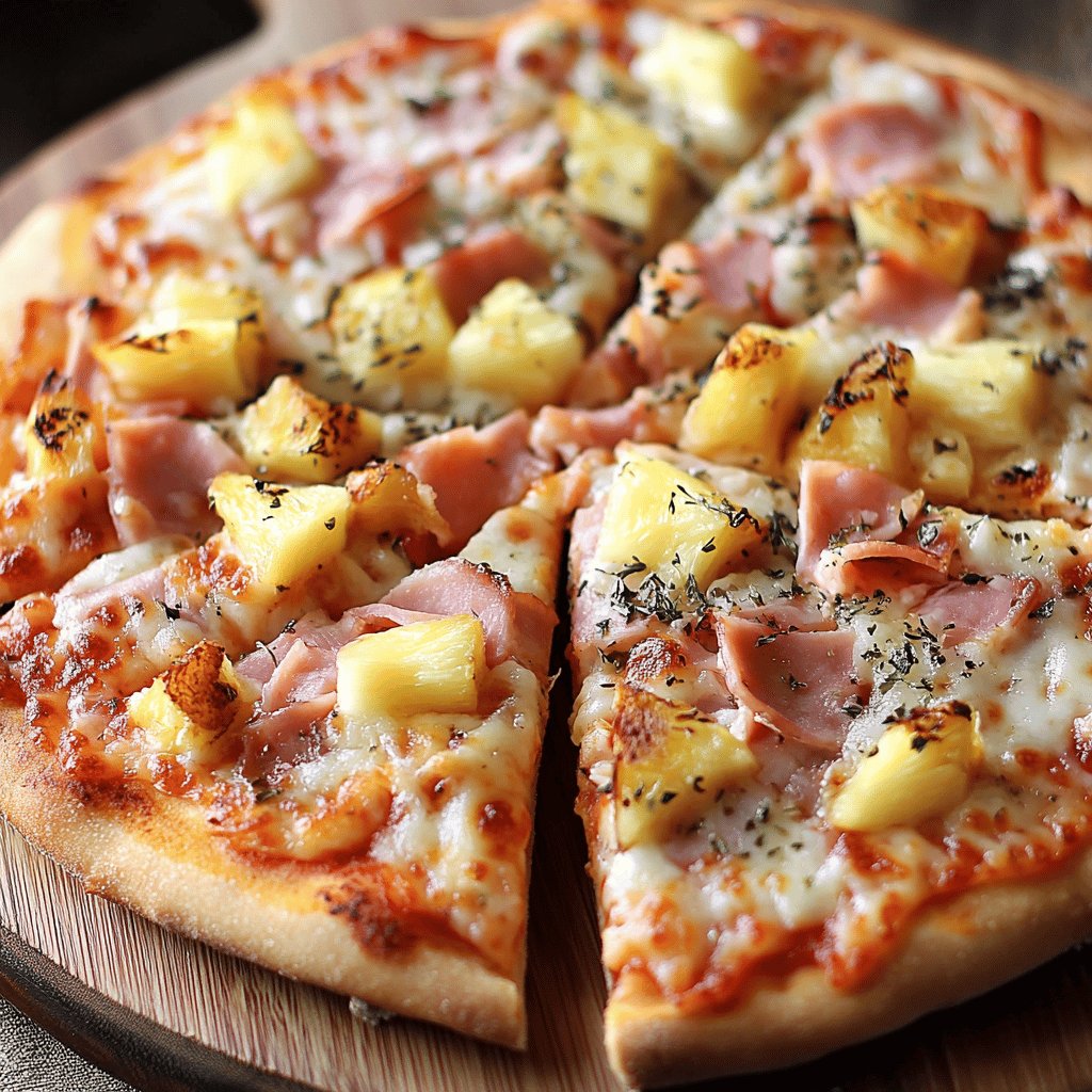 Schinken-Ananas-Pizza