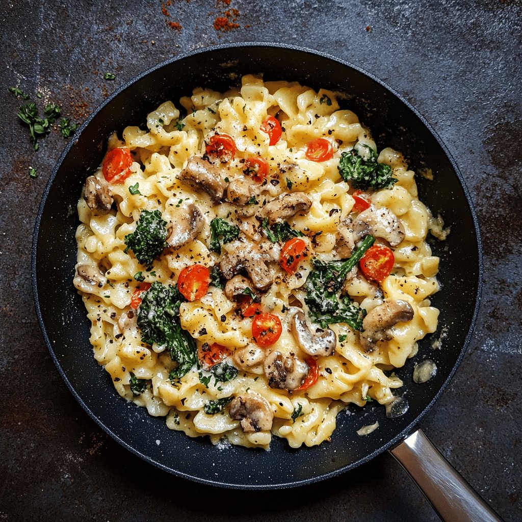 Herzhafte Vegetarische Spätzlepfanne