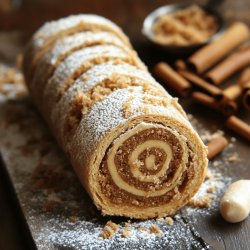 Biskuitrolle mit Spekulatiuscreme