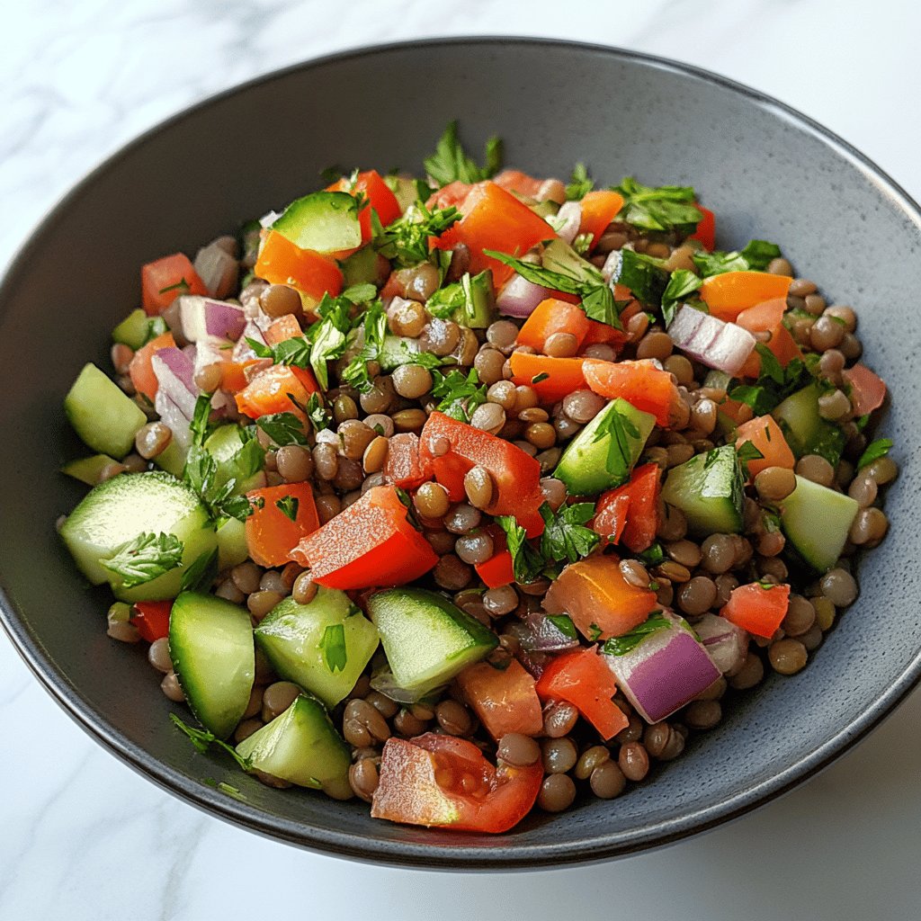Einfacher Linsensalat