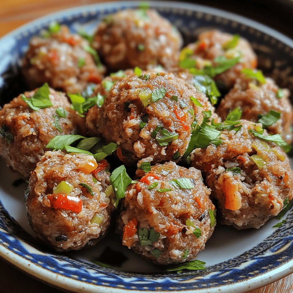 Würzige Hackfleischbällchen mit Paprika
