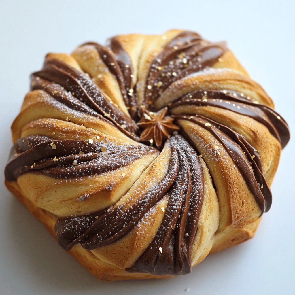 Sternförmiges Nutella-Brot