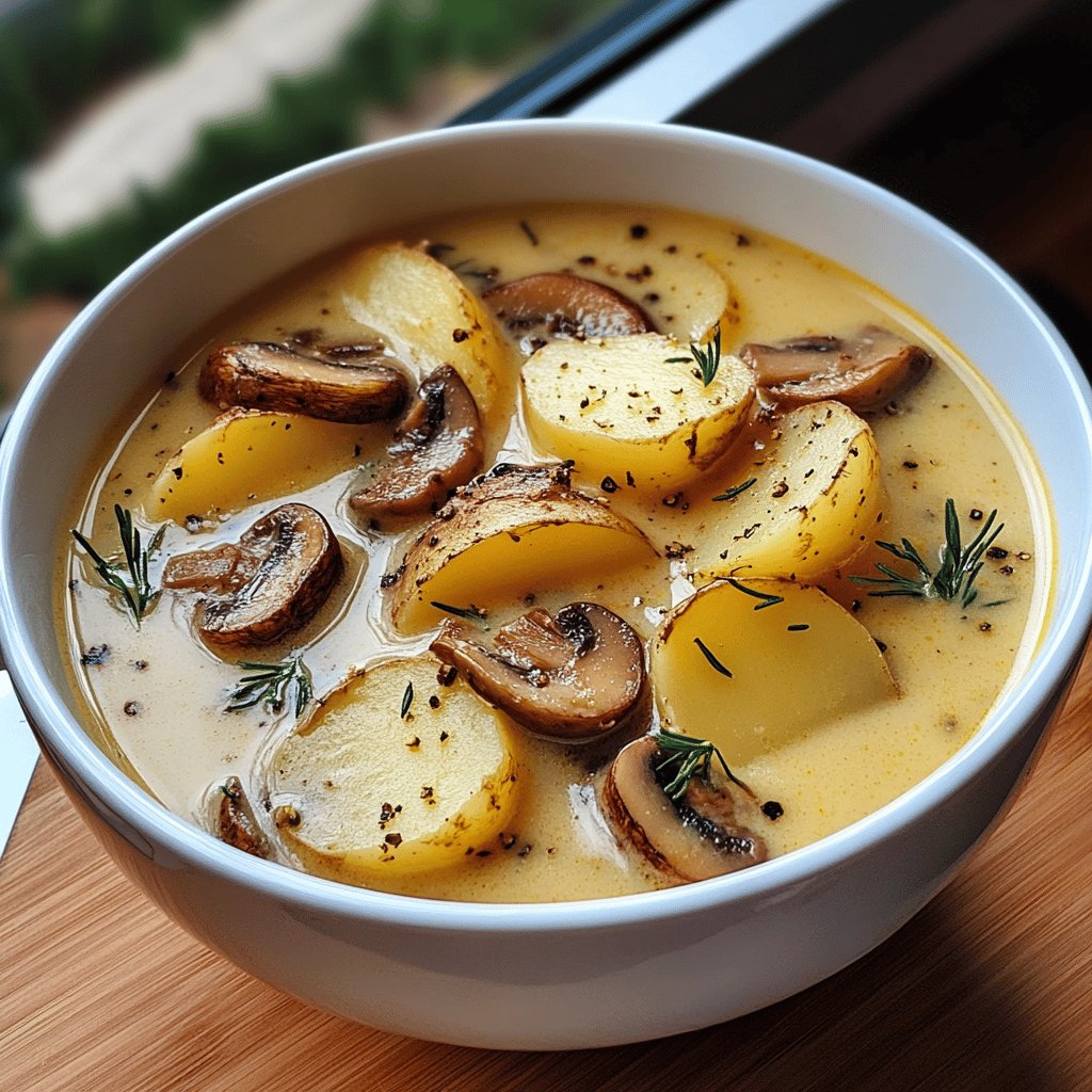 Wiener Kartoffelsuppe mit Pilzen
