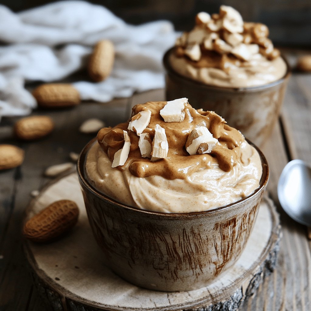 Quark mit Erdnussbutter