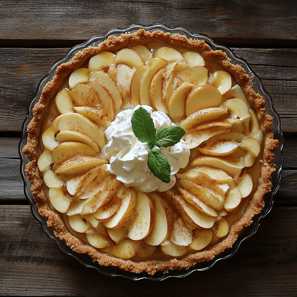 Apfeltorte mit Sahne-Schmand-Topping