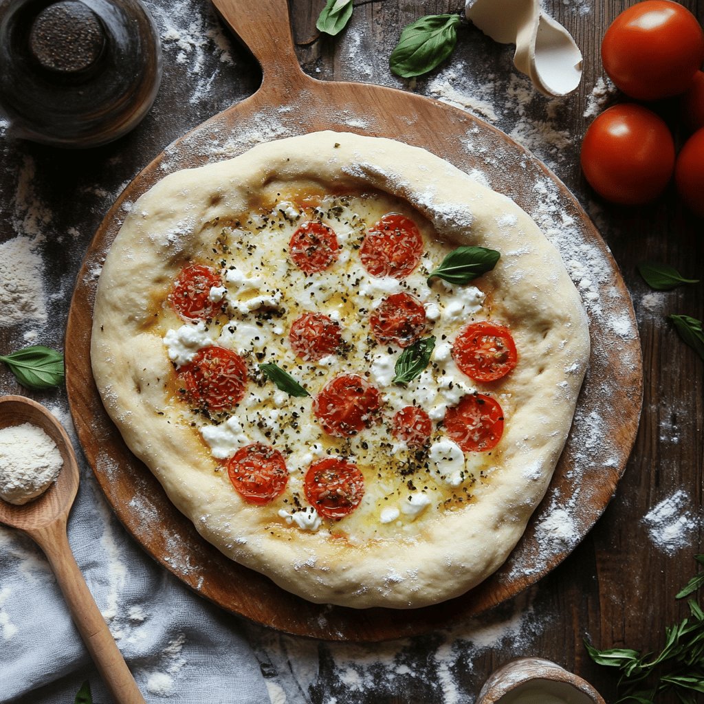 Einfacher Pizzateig ohne Hefe