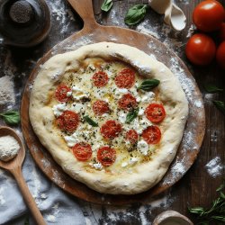 Einfacher Pizzateig ohne Hefe