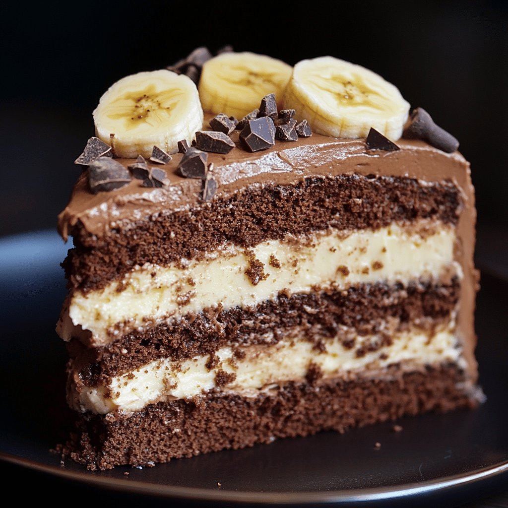 Schokoladen-Bananen-Sahnetorte