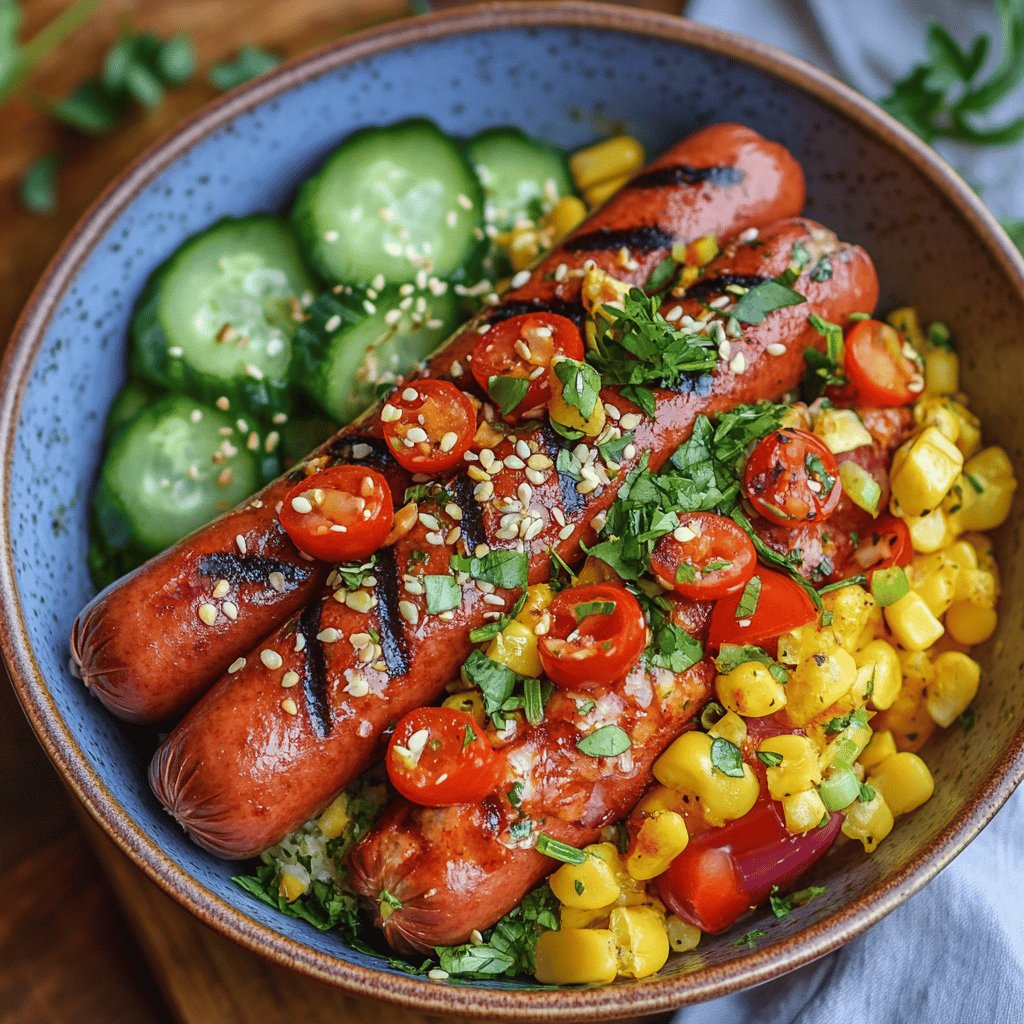 Einfacher Hot Dog Salat